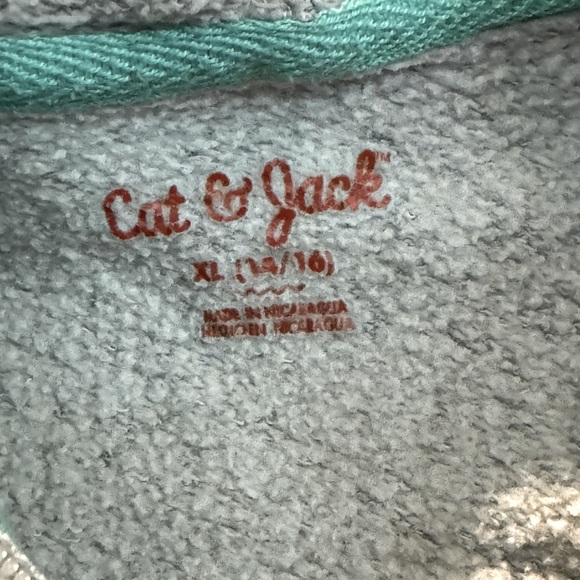Cat & Jack Full Zip Unicorn Hoodie- size Kids XL(14/16) - Picture 4 of 6